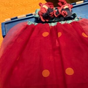 Matilda Jane Red and Teal Kids Matching Set